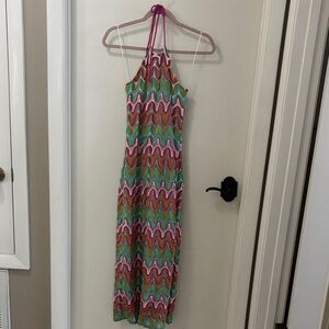 Giani Bini multicolor maxi halter top dress